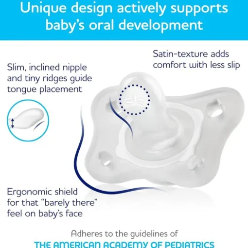 Chicco Feeding - Physioforma Mini Orthodontic Pacifier 0-2M 2Pk, Blue