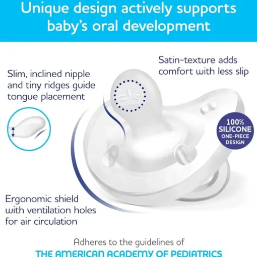 Chicco Feeding - Physioforma Orthodontic Silicone Pacifier Blue/Green 6-16M, 2Pk