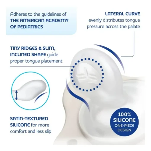Chicco Feeding - Physioforma Dual Soft Pacifier Pearl/Sky 2-6M, 2Pk