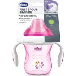 Chicco Feeding Bico Semi-Soft Trainer Sippy Cup 6M+ | Rosa