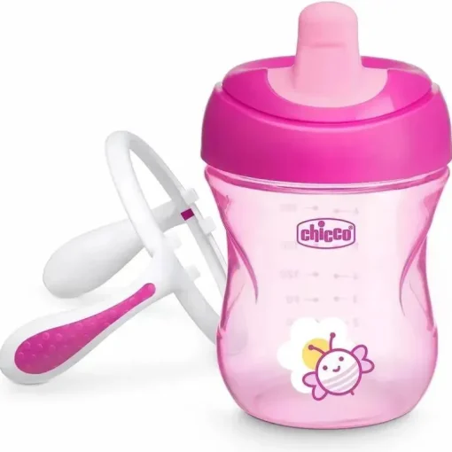 Chicco Feeding Bico Semi-Soft Trainer Sippy Cup 6M+ | Rosa