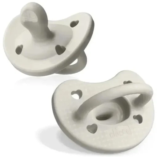 Chicco PhysioForma Luxe Chupeta de silicone para bebês de 0 a 6 meses cinza pérola