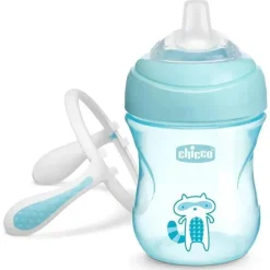 Chicco Silicone Bico Transição Sippy Cup 7 Oz - Azul 4+