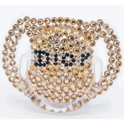 Chupeta de bebê Swarovski Dior Gold
