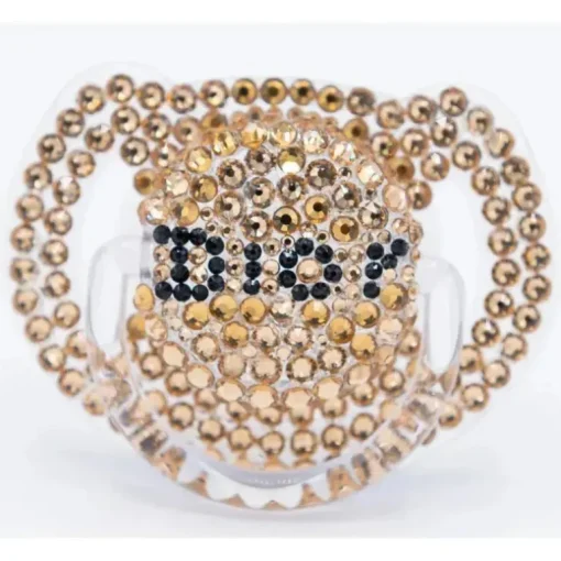 Chupeta de bebê Swarovski Dior Gold