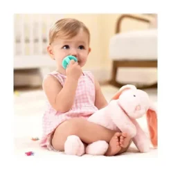 Chupeta de silicone Munchkin Sili-Soothe &amp; Teethe + mordedor - 2 unidades, azul/verde