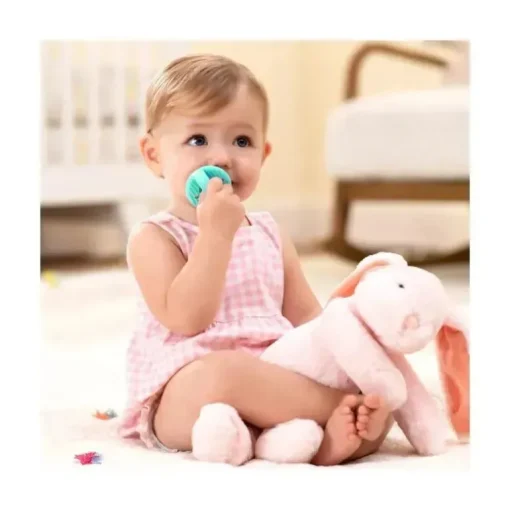 Chupeta de silicone Munchkin Sili-Soothe &amp; Teethe + mordedor - 2 unidades, azul/verde