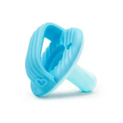 Chupeta de silicone Munchkin Sili-Soothe &amp; Teethe + mordedor - 2 unidades, azul/verde