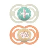 Chupeta MAM 2 Pack Perfect 6M+ - Rosa/Roxo
