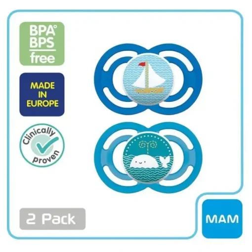 Chupeta MAM 2 Pack Perfect 6M+ - Azul