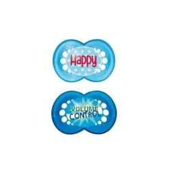 Chupeta Mam Attitude 6M+ 2Pk Rosa/Azul/Verde
