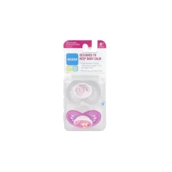 Chupeta Mam Attitude 6M+ 2Pk Rosa/Azul/Verde
