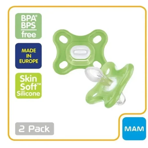 Chupeta Mam Comfort Green 2Pk, recém-nascido