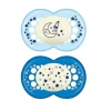 Chupeta Mam Night 6+ M, cores podem variar, pacote de 2
