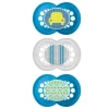 Chupeta MAM 3-Pack 6+ Meses Trends - Azul/Verde
