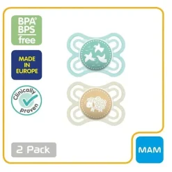 Chupeta MAM 2-Pack 0-6M Perfect - Verde/Amarelo