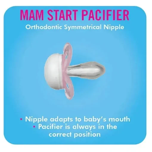 Chupeta Mam Start 0+M - Cores Podem Variar, Pacote de 2
