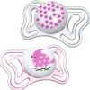 Chupeta Ortodôntica Chicco - 2 Pk Physioforma Light Day &amp; Night Rosa, 0/6M