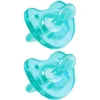 Chupeta Ortodôntica Chicco NaturalFit Soft Silicone 2 Pacotes, Azul