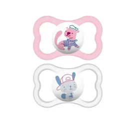 Chupeta Ortodôntica MAM Air, Menina, 6+ Meses, 2 Contagens
