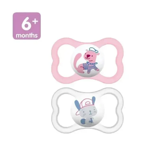 Chupeta Ortodôntica MAM Air, Menina, 6+ Meses, 2 Contagens
