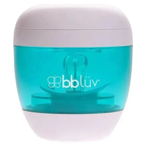 Chupeta portátil Bbluv Uvi 4 em 1 e esterilizador ultravioleta para mamilos, branco/água