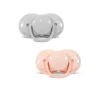 Chupeta Razbaby - Keep It Kleen 2Pk, rosa claro e biscoitos e creme