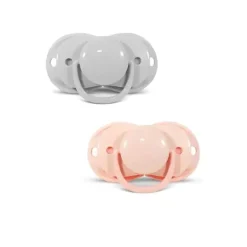 Chupeta Razbaby - Keep It Kleen 2Pk, rosa claro e biscoitos e creme