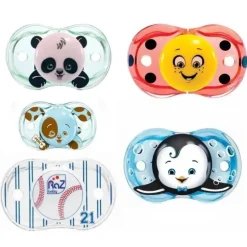 Chupeta RaZbaby Keep-it-Kleen, 0-36 meses, cores podem variar, pacote de 1