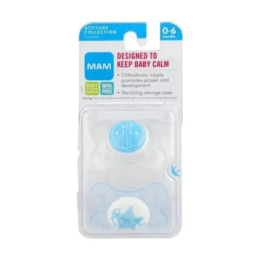 Chupetas Attitude Mam Boys, 0-6M (os estilos podem variar)