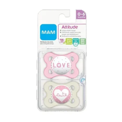 Chupetas Attitude Mam Girls, 0-6M