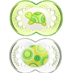 Chupetas Mam Neutral Turtle Clear, 6M+