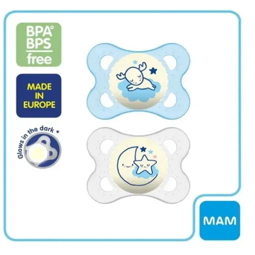 Chupetas noturnas Mam Boys, 0-6M
