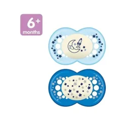 Chupetas noturnas para meninos Mam, 6M+