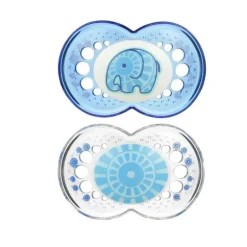 Chupetas transparentes Mam Boys, 6M+