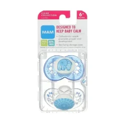 Chupetas transparentes Mam Boys, 6M+