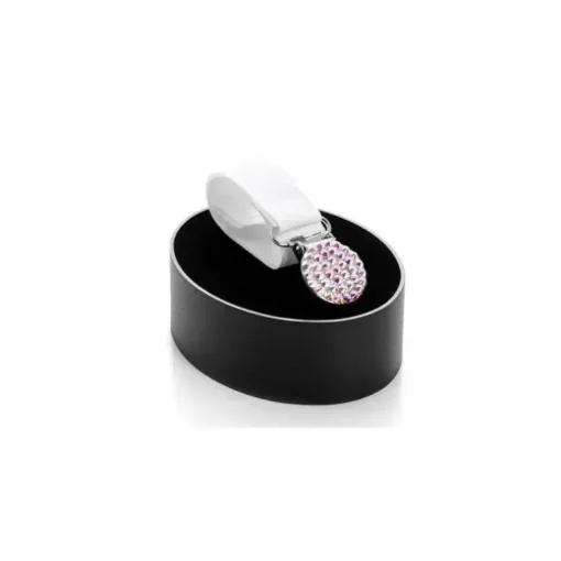Clipe de chupeta de cristal Swarovski Bling Aurora Boreal