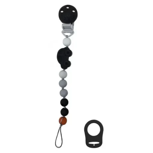Clipe de chupeta de silicone Kushies Silibeads - carro novo