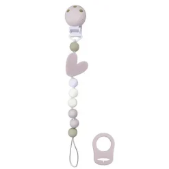 Clipe de chupeta de silicone Kushies Silibeads - coração novo
