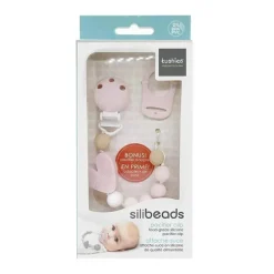 Clipe de chupeta de silicone Kushies Silibeads - coração novo