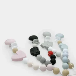 Clipe de chupeta de silicone Kushies Silibeads - carro azul novo