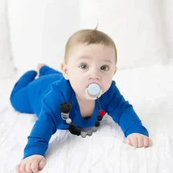 Clipe de chupeta de silicone Kushies Silibeads - carro novo