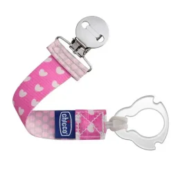 Clipe de chupeta universal dois em um da Chicco - rosa