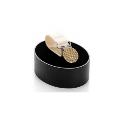 Clipes de chupeta Bling Swarovski cristais dourados para bebê menina