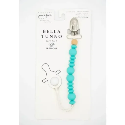 Clipes de chupeta com contas de silicone Bella Tunno - Turquesa