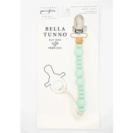 Clipes de chupeta com contas de silicone Bella Tunno - Hortelã