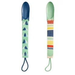 Clipes de chupeta Tomy JJ Cole 2 pk, multicoloridos