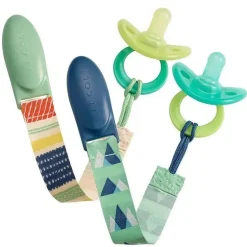 Clipes de chupeta Tomy JJ Cole 2 pk, multicoloridos