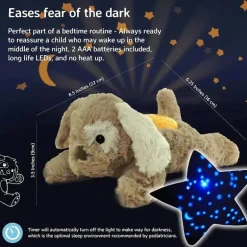 Cloud B - Miniprojetor de luz noturna calmante Amigos dos sonhos, filhotes