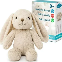 Cloud B - Máquina de som calmante, bichinho de pelúcia fofinho, 4 sons calmantes, coelhinho borbulhante